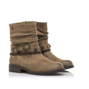 Botín estilo Boho Mustang 50491 Taupe