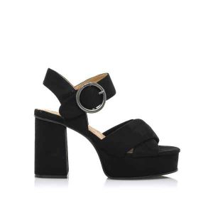 Sandalia Tacón Plataforma Mustang 53402 Negro